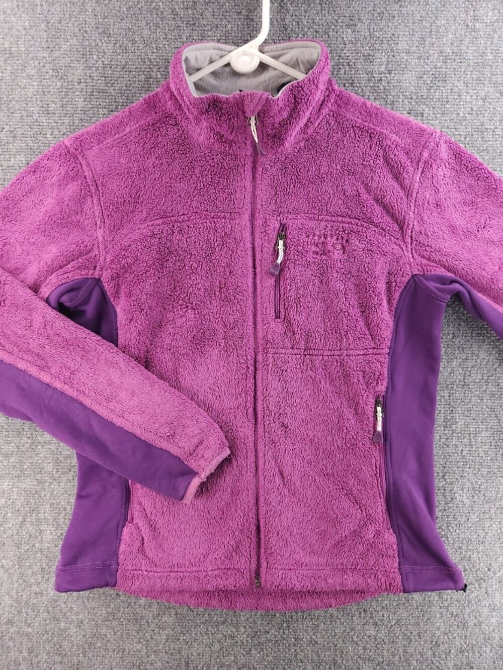 Mountain Hardwear Small All Polyester Purple Jacket Fleece Logo Womens Solid